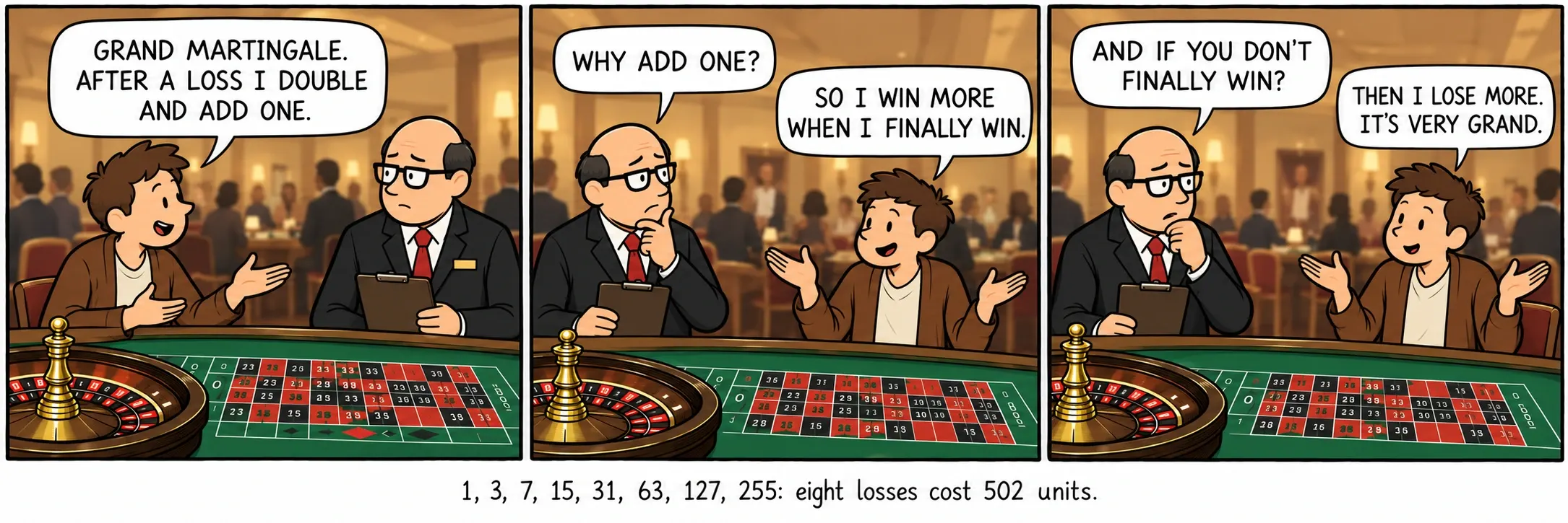 1, 3, 7, 15, 31, 63, 127, 255: найман хожигдол 502 нэгжийн алдагдалтай.